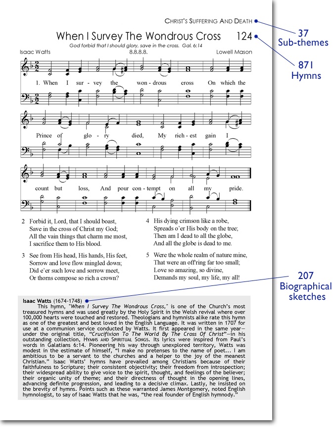 Printed hymn page from the Christ in Song collection